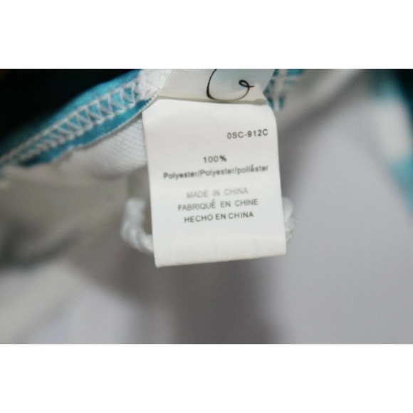 Cupshe Printed Adjustable Strap V-Neck Swimsuit One Piece Tropical Blue White - Picture 5 of 6